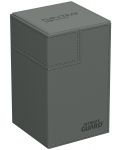 Кутия за карти Ultimate Guard Flip`n`Tray 100+ XenoSkin - Monocolor Grey (100+ бр.) - 1t
